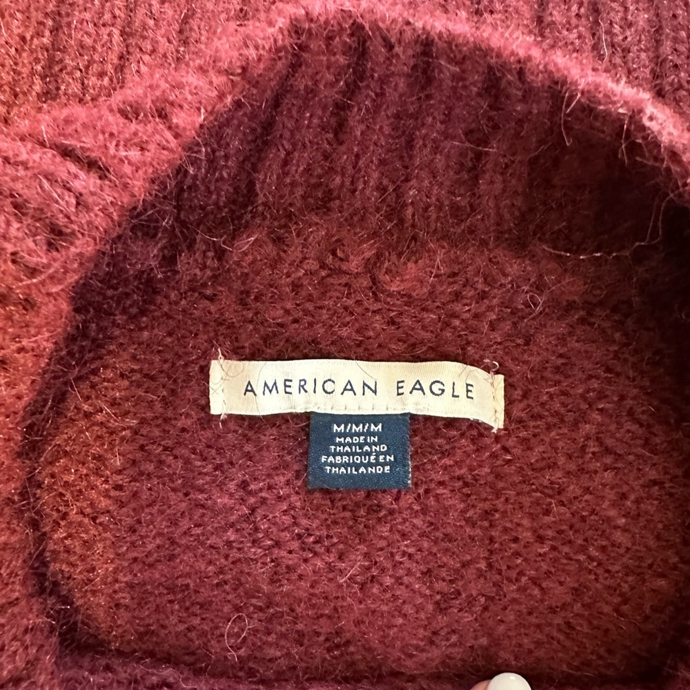 American Eagle Hot Toddy Red Crewneck Sweater - Women’s M - Picture 5 of 6